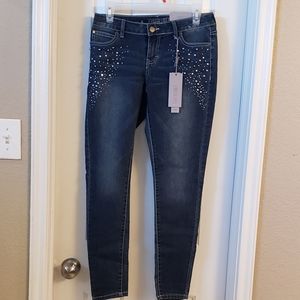 NWT Jennifer Lopez Petite Skinny Blingy Jeans
